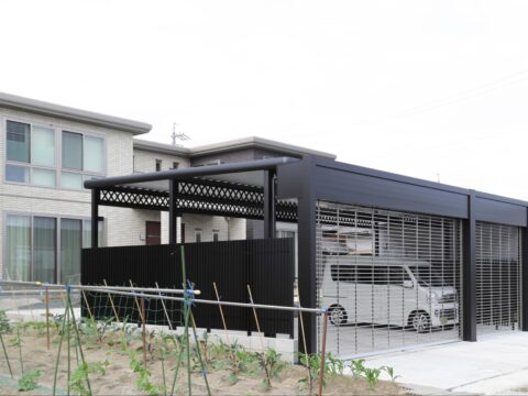 豊田市のアプローチ・駐車場・カーポート・シャッター・フェンス・門壁の施工事例