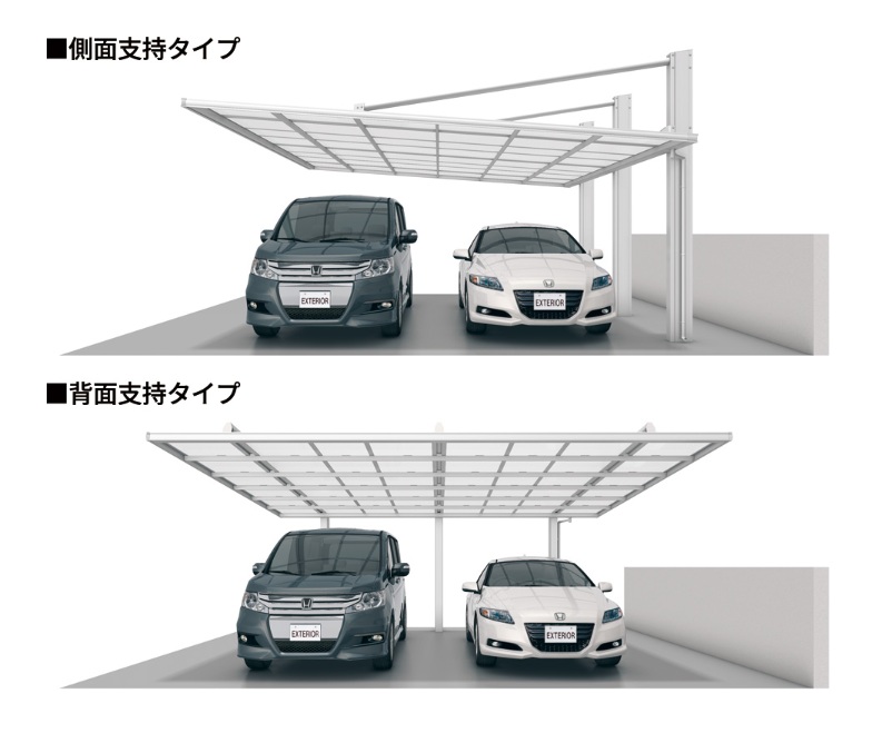 三協アルミダブルフェースは側面支持と背面支持のどちらも選べる